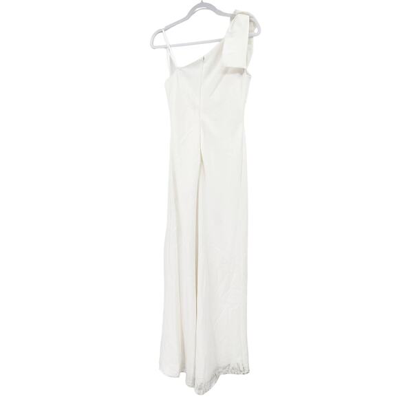 Ieena Mac Duggal Tatum One-Shoulder Bow Front-Slit Gown Size 6 - Picture 5 of 5